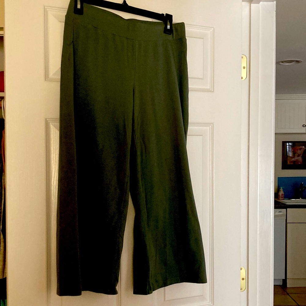 Eileen Fisher Cropped Pants gently used. 90% cotton 10% Lycra sage green